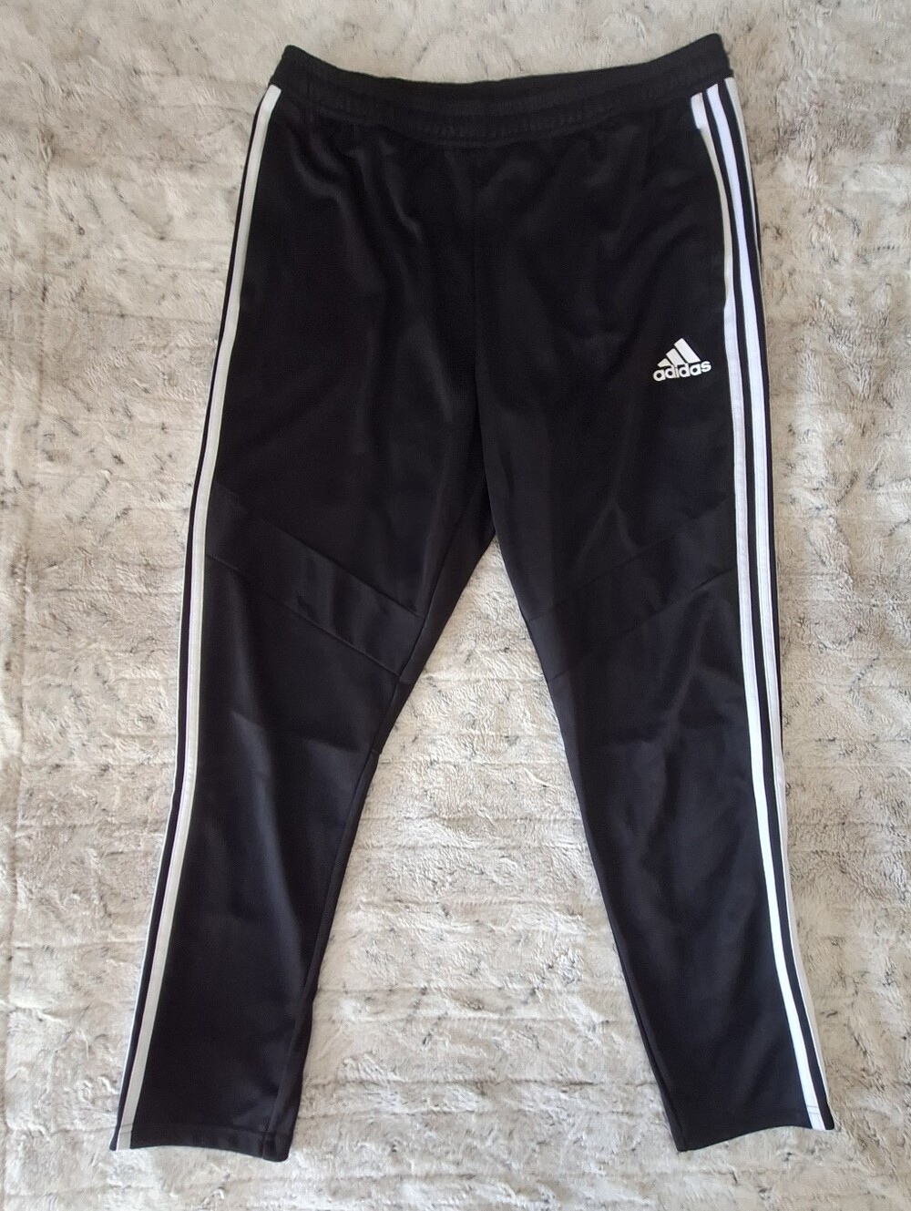 Adidas Black Trio Training Pantss with White Side Stripes Size XL